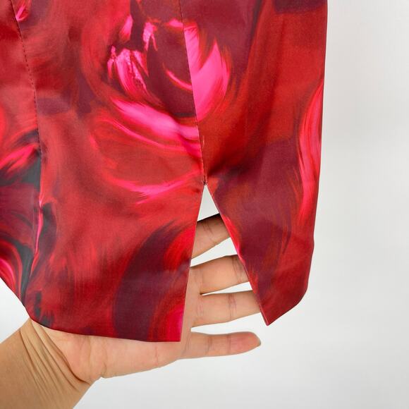 Lovers and Friends | NWT Carpenter Mini Dress in Rhoda Floral Multi Red Satin M - Picture 6 of 11